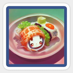 Kawaii Anime Sushi Sticker